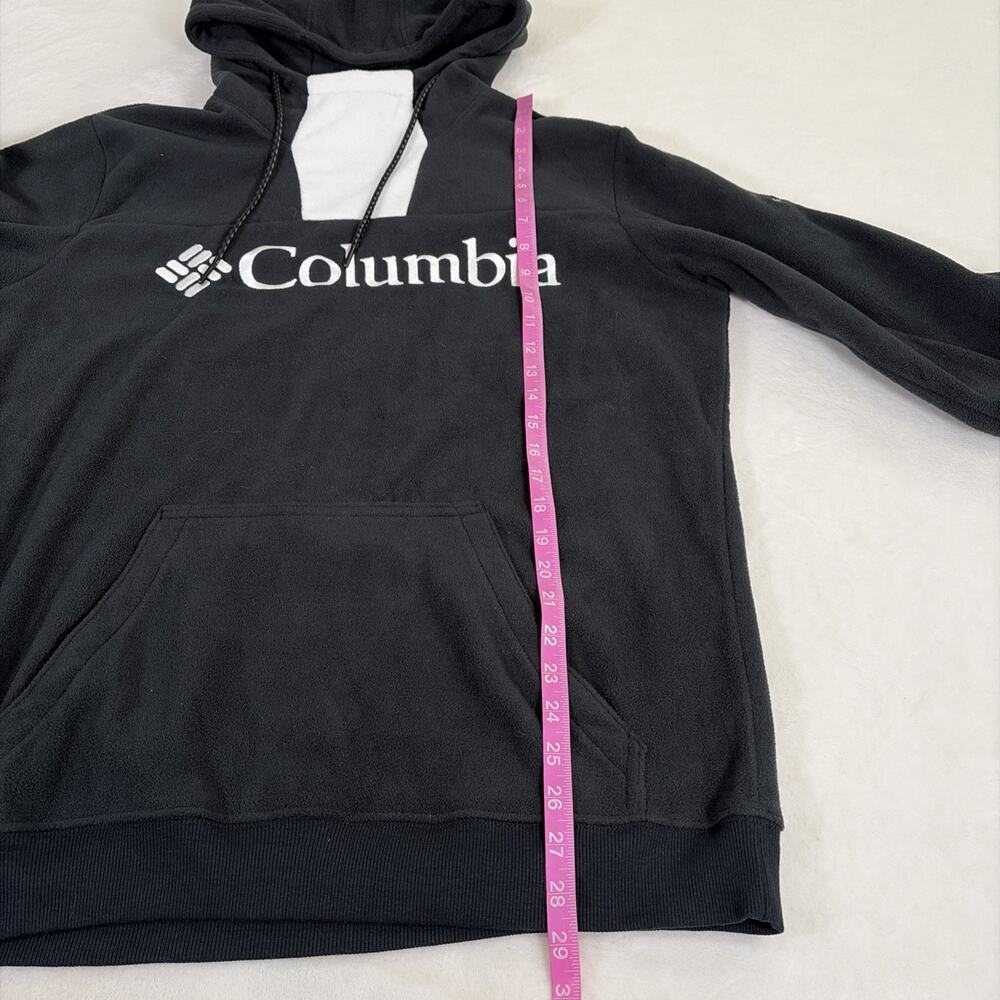 Columbia Black & White Color Block Fleece Hoodie Size Large With Logo Charity - Picture 4 of 10